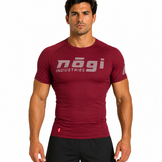 Core Short Sleeve Rash Guard - MERLOT RED
