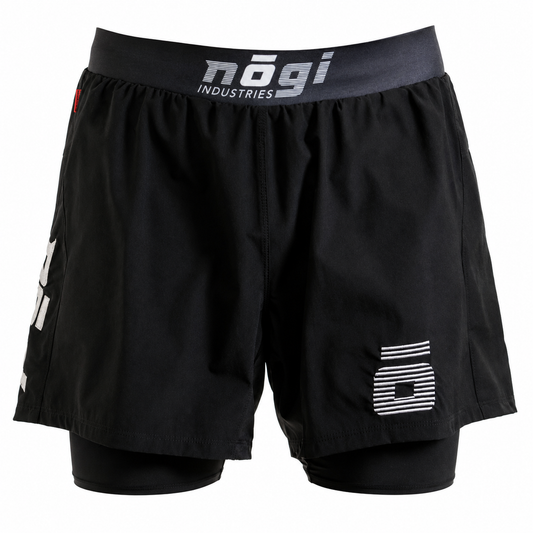 KIDS Ghost Premium Lined Grappling Shorts - Obsidian Black