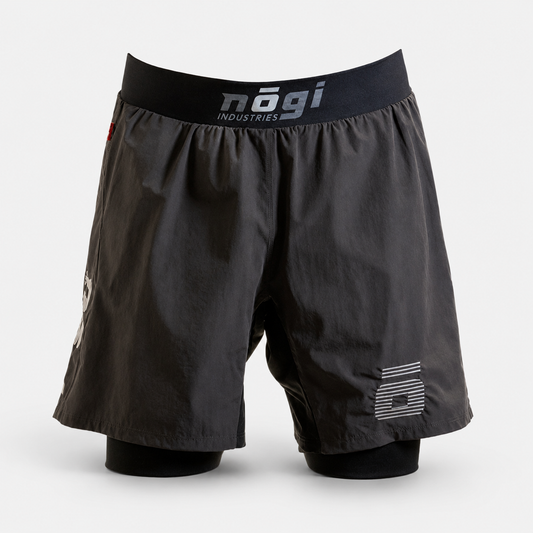 KIDS Ghost Premium Lined Grappling Shorts - New Jersey Gray