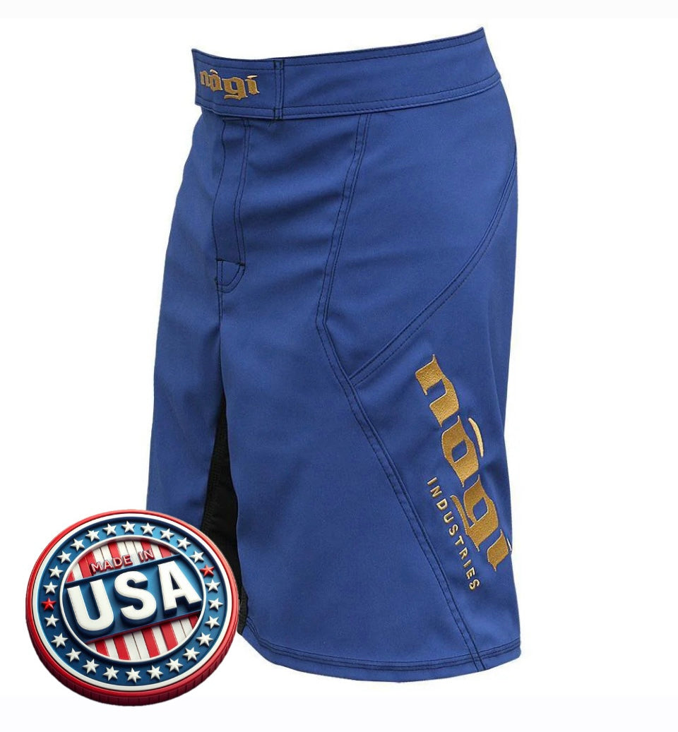 Pantalones cortos de lucha Phantom 3.0 - Azul marino/Bronce - HECHO EN EE. UU.