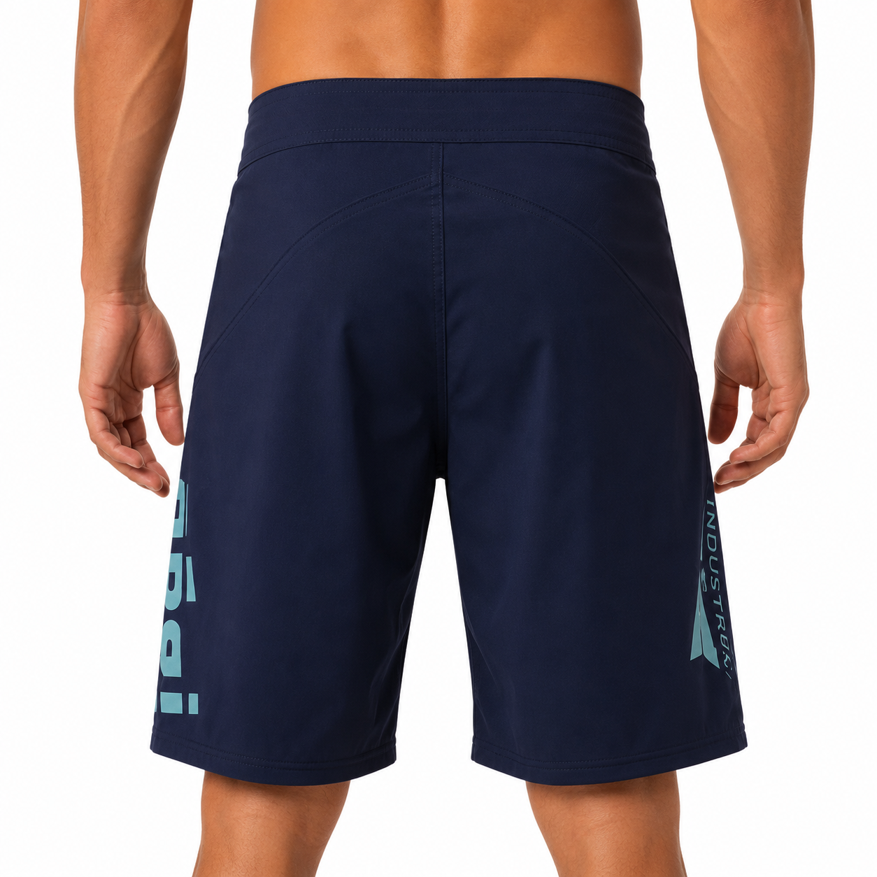 Phantom 4.0 Fight Shorts - Midnight Navy & Teal - MADE IN USA