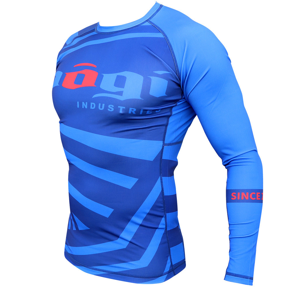 Exeter Long Sleeve Rank Rash Guard - Blue
