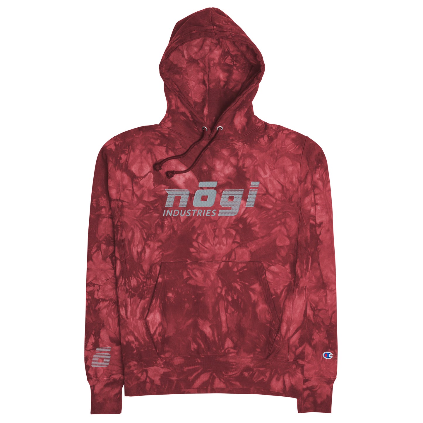 Red Smoke Unisex Champion Tie-Dye Hoodie