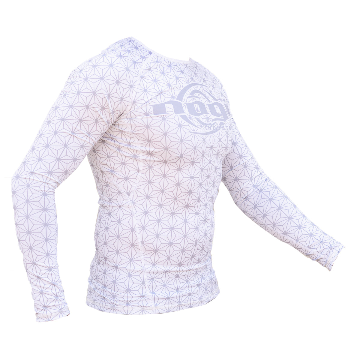 Nogi Industries Spectral Rashguard WHITE Long Sleeve Right Side