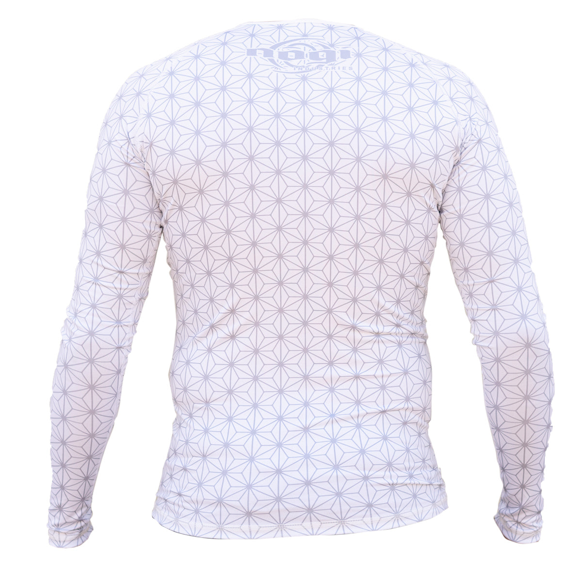 Nogi Industries Spectral Rashguard WHITE Long Sleeve Back