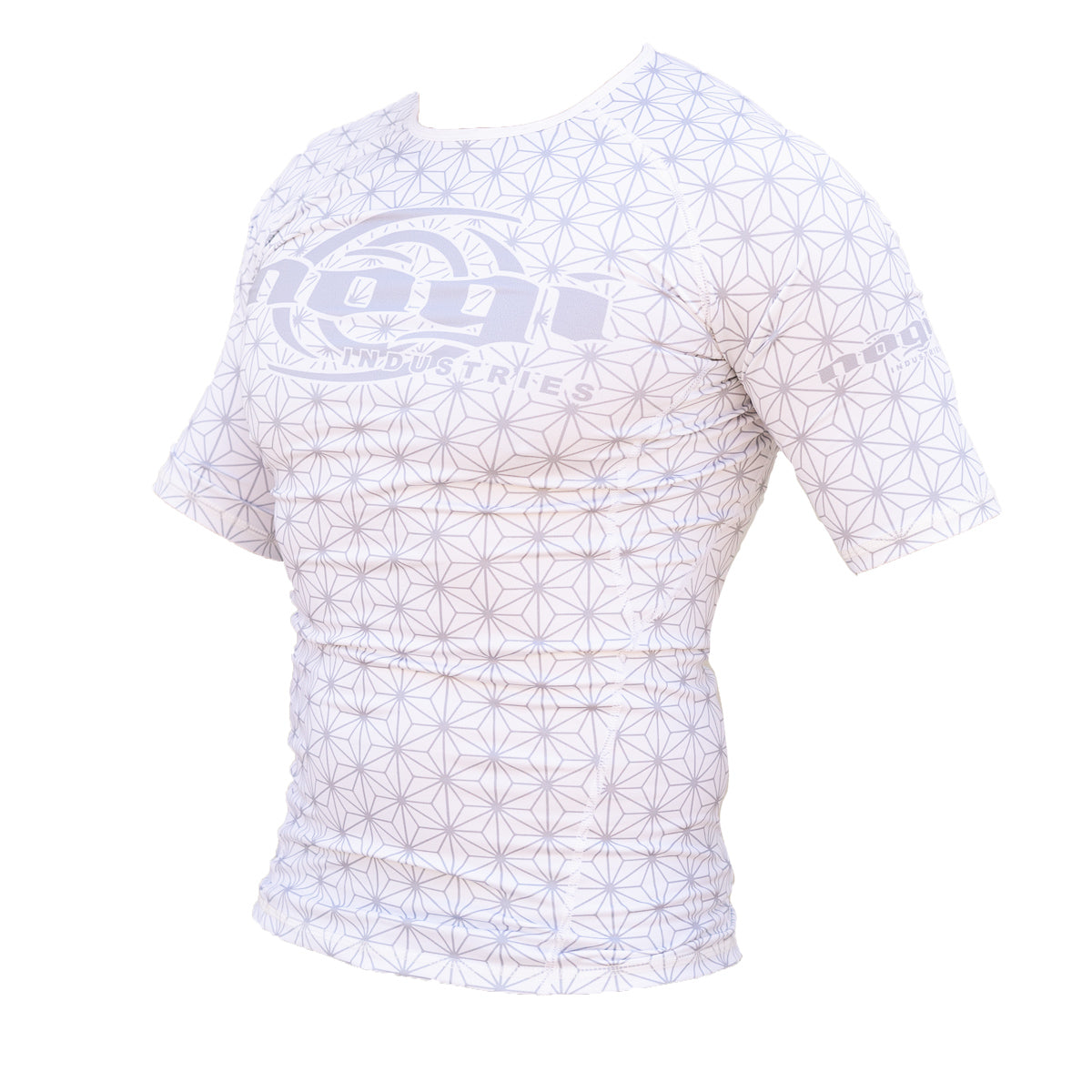 Nogi Industries Spectral Rashguard White Short Sleeve Left Front