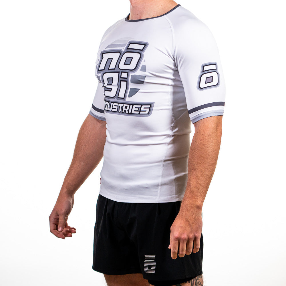 '7Four Short Sleeve Rank Rash Guard White Left View