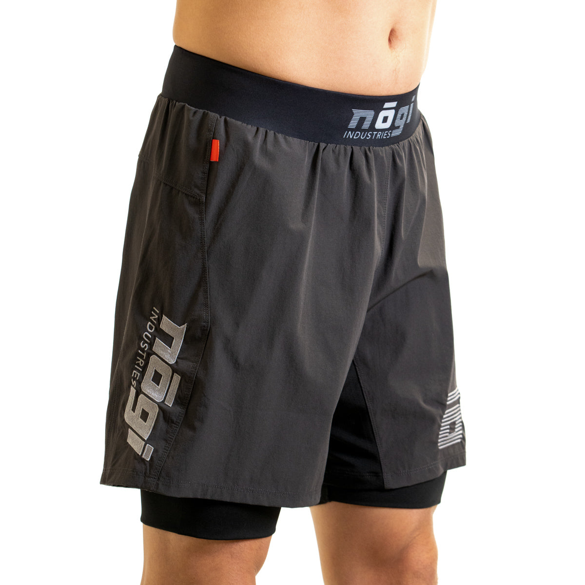 Ghost 7" Premium Lined Grappling Shorts - New Jersey Gray Right View
