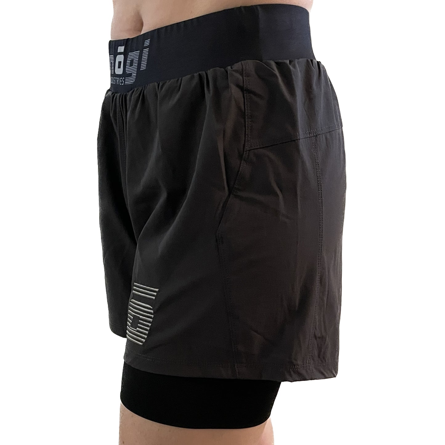 WOMENS Ghost 5" Inseam Premium Lined Grappling Shorts - New Jersey Gray