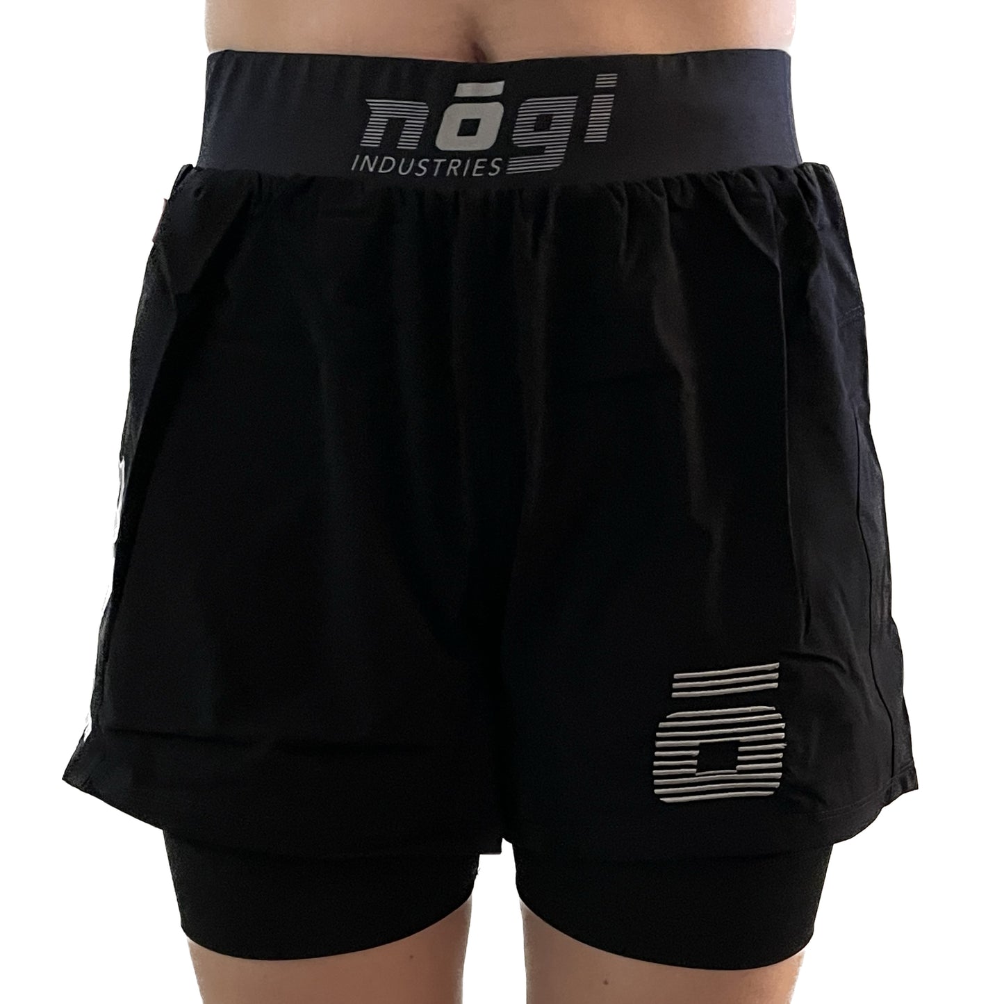 WOMENS Ghost 5" Inseam Premium Lined Grappling Shorts - Obsidian Black