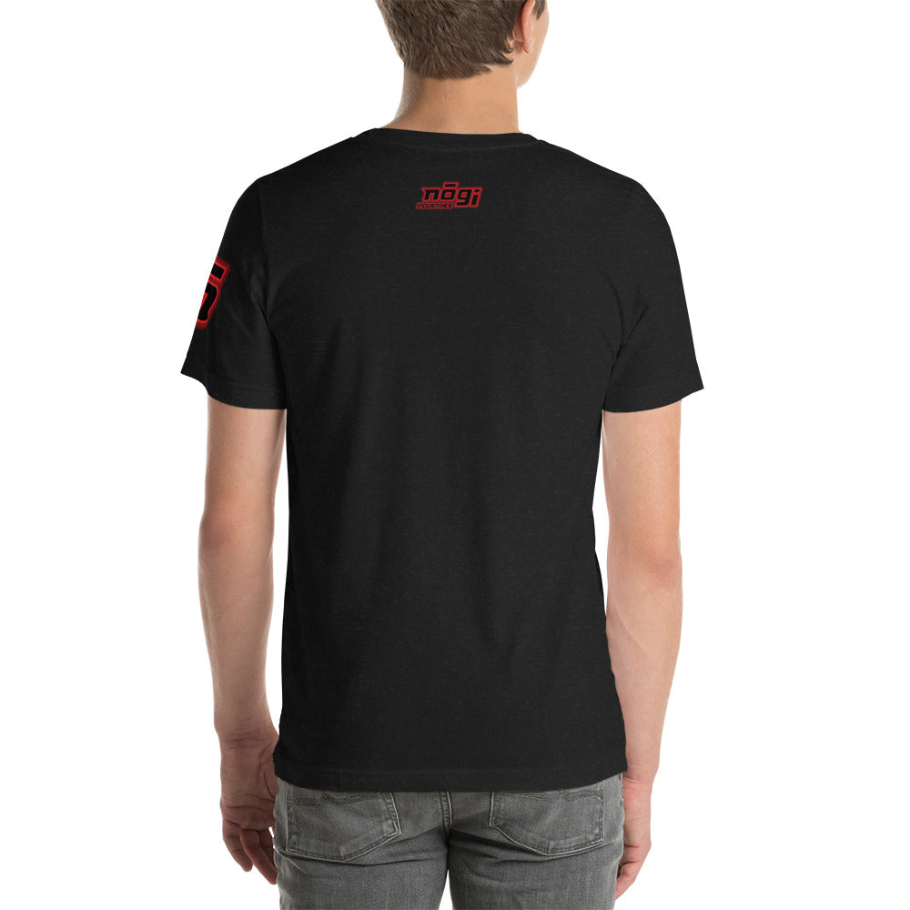 '7Four Black T-Shirt Red