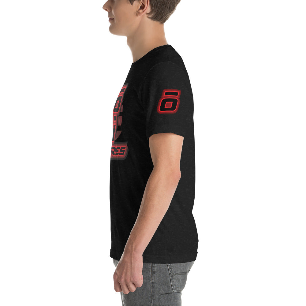 '7Four Black T-Shirt Red