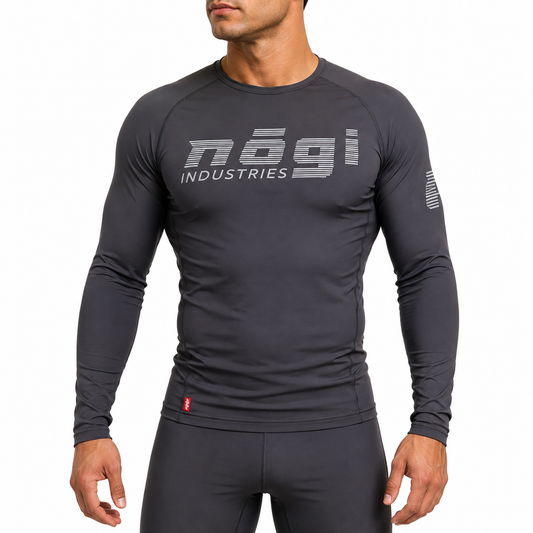 Core Long Sleeve Rash Guard - NEW JERSEY GRAY