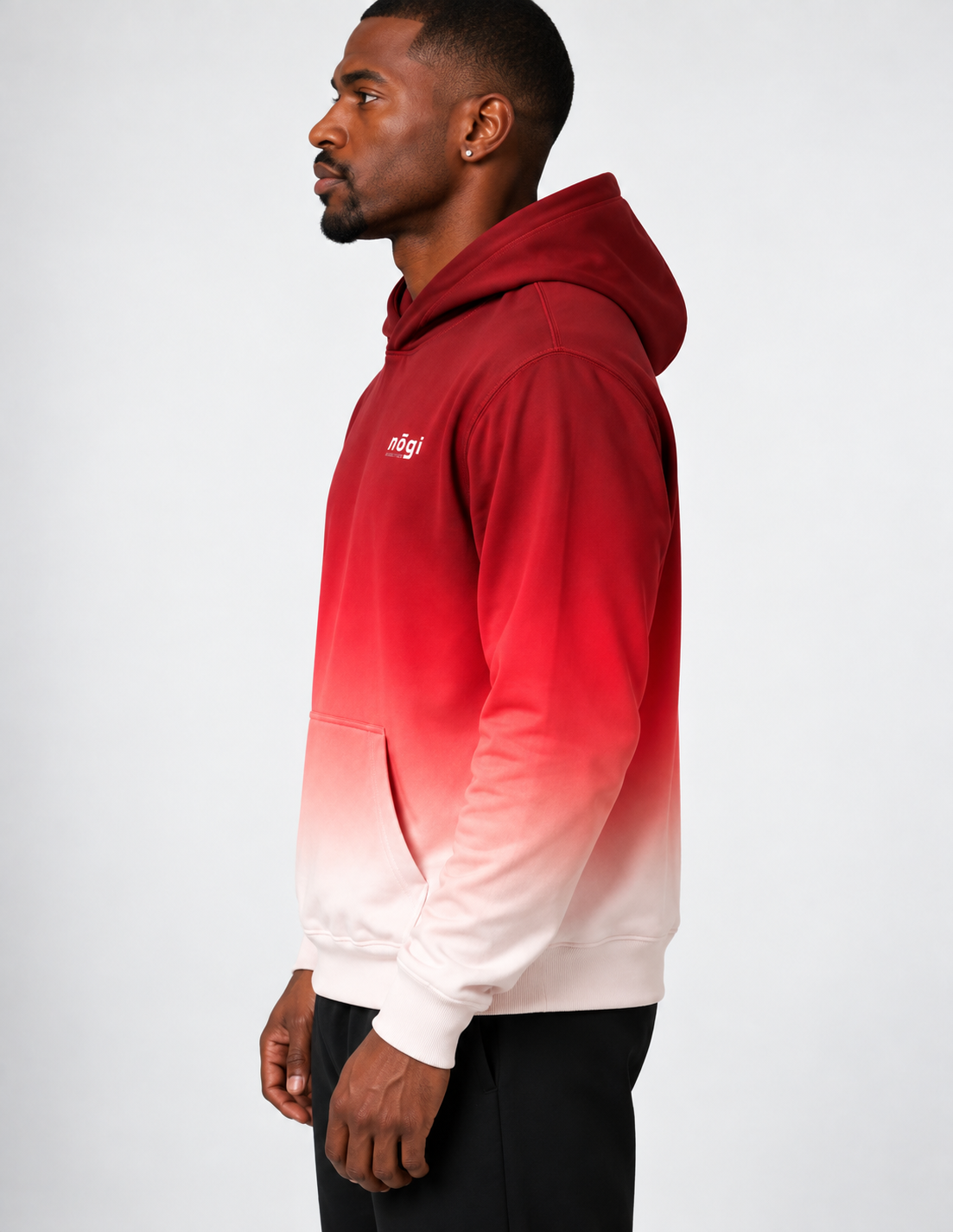 Ember — Burgundy to Ember Gradient Oversized Cotton Hoodie