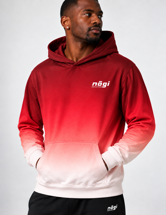 Ember — Burgundy to Ember Gradient Oversized Cotton Hoodie
