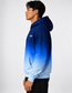 Glacier — Deep Blue to Ice Gradient Oversized Cotton Hoodie
