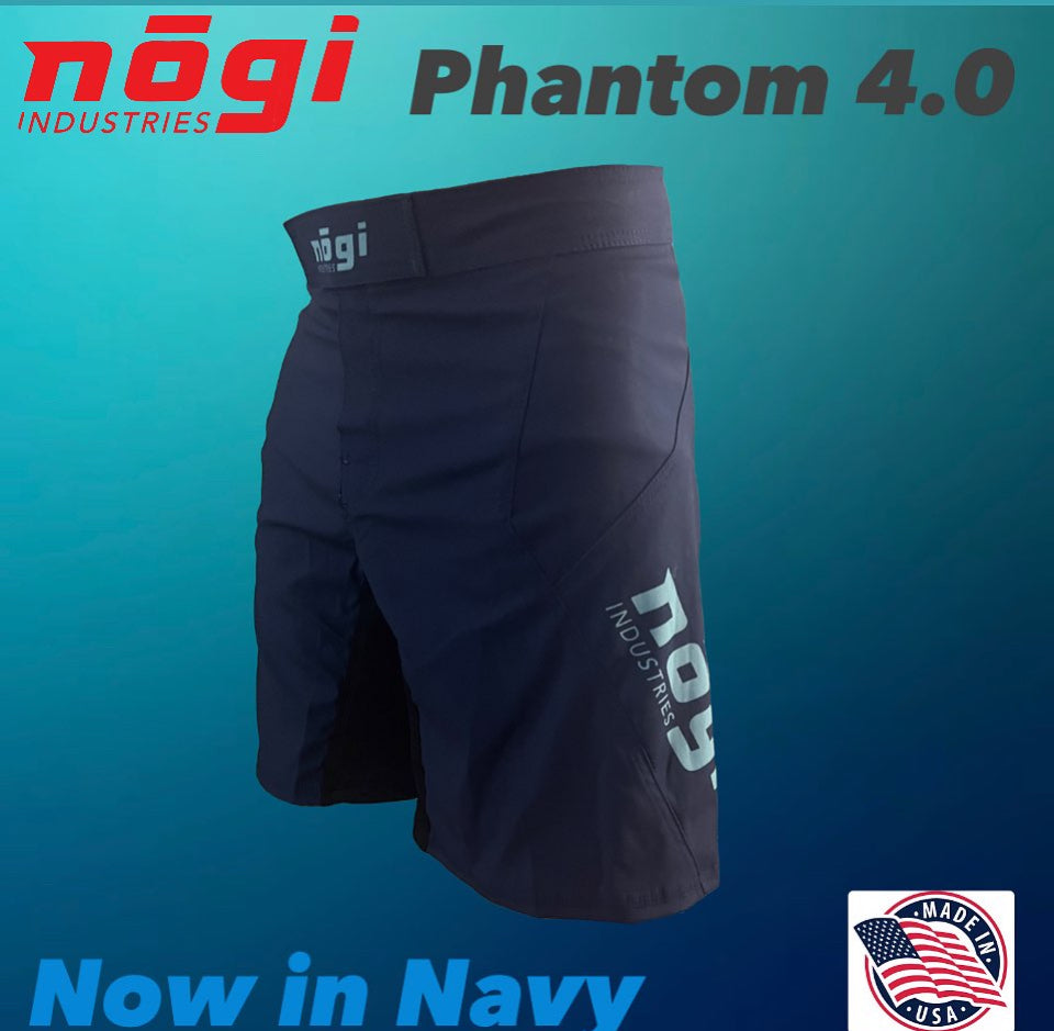 Phantom 4.0 Fight Shorts - Midnight Navy & Teal - MADE IN USA
