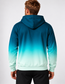 Lagoon — Teal to Mint Gradient Oversized Cotton Hoodie