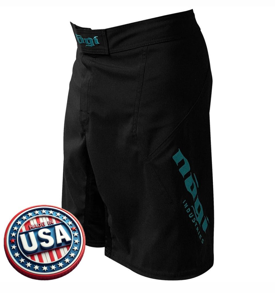 Pantalones cortos de lucha Phantom 3.0 - Negro y menta - HECHO EN EE. UU. - Edición limitada 