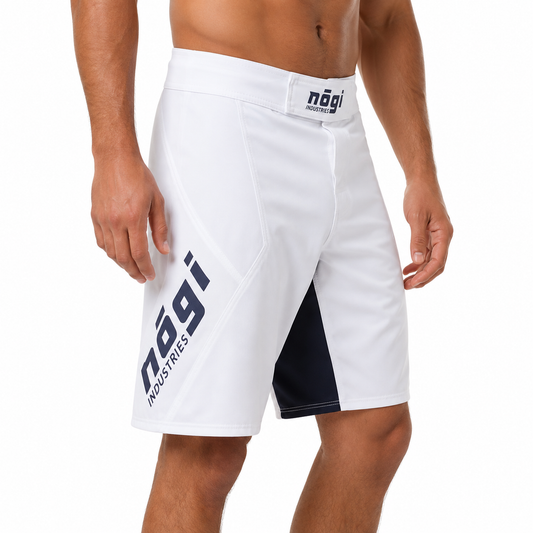 Phantom 4.0 Fight Shorts - Arctic White & Gray - MADE IN USA