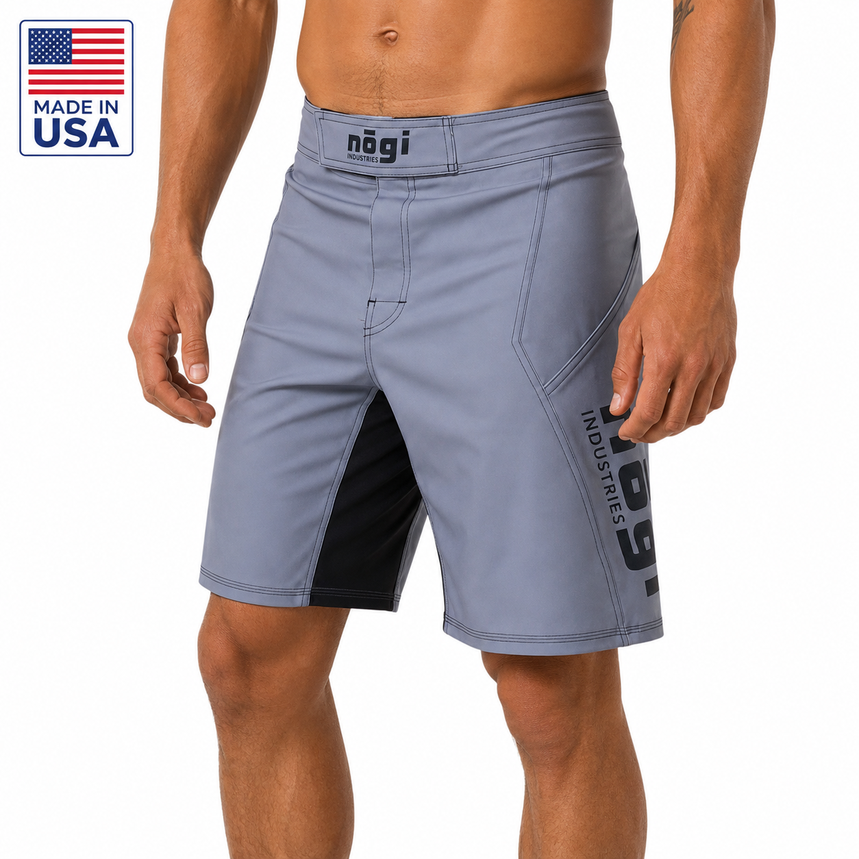 Pantalones cortos de lucha 4.0 - Gris clásico - HECHO EN EE. UU. 