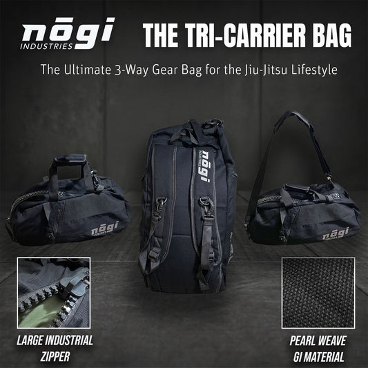 The Tri-Carrier Convertible Large Gear Bag - BLACK