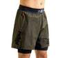 Ghost 7" Premium Lined Grappling Shorts - Fury Green Right View