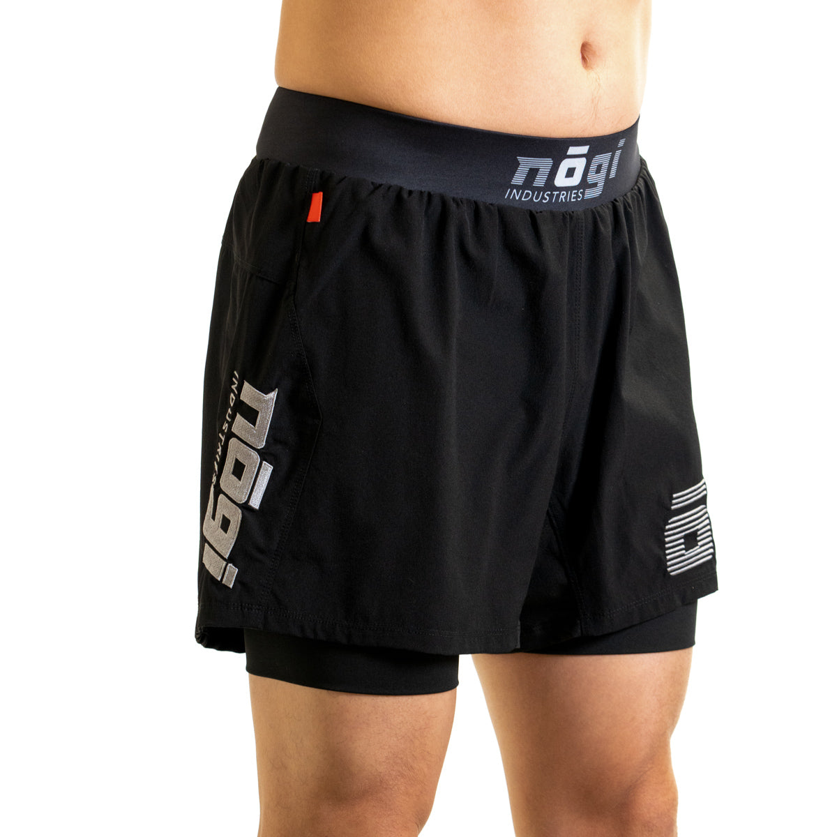 Ghost 5" Premium Lined Grappling Shorts - Obsidian Black right View