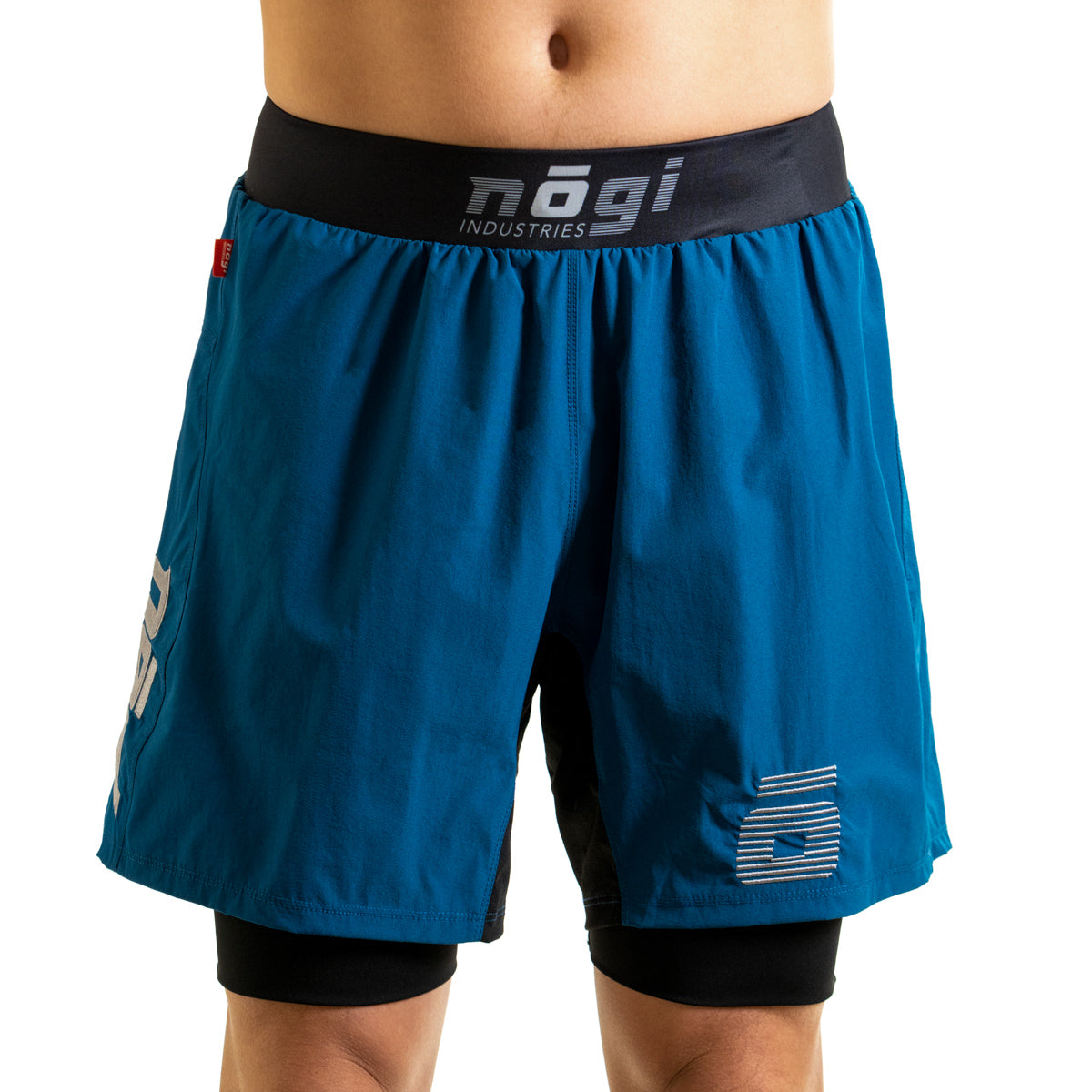 Ghost 7" Premium Lined Grappling Shorts - Ultramarine Blue Front View