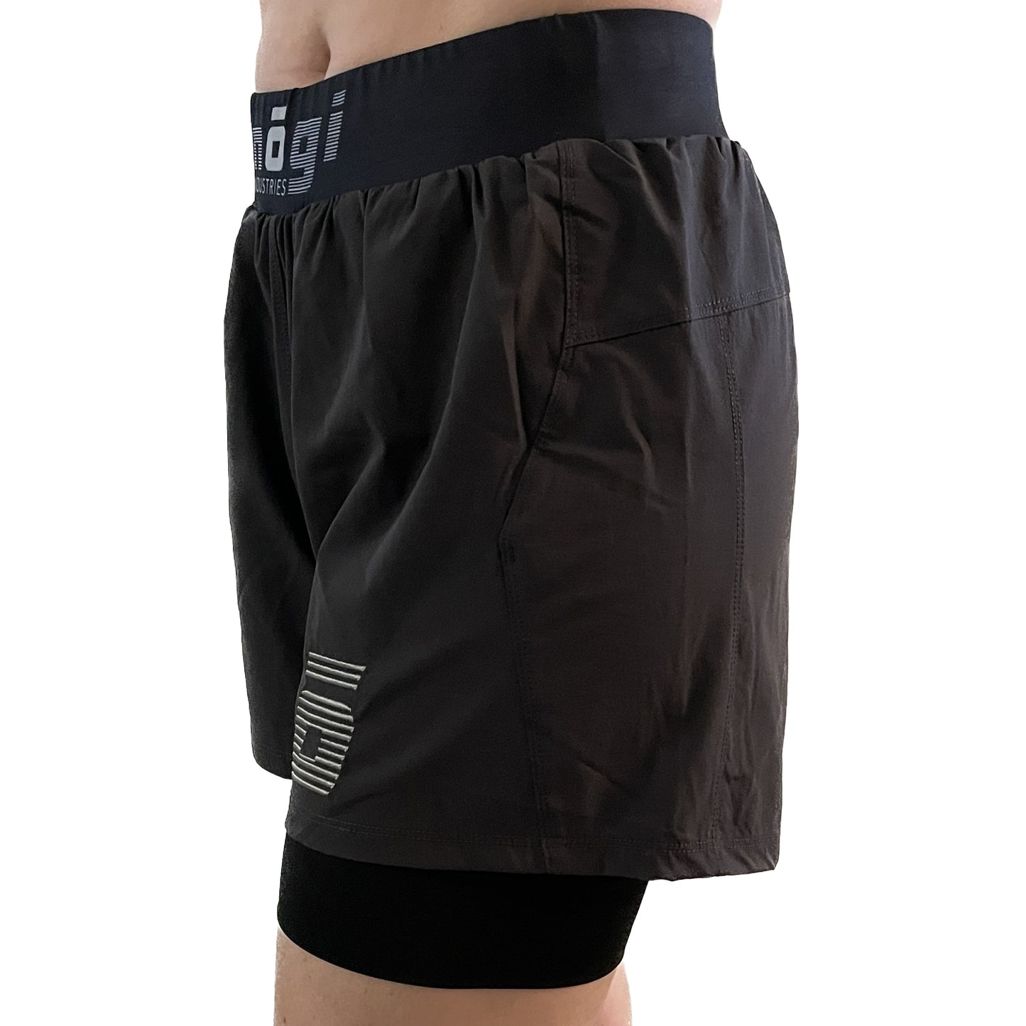 Pantalones cortos de agarre con forro premium Ghost de 5" para MUJER - New Jersey Grey 