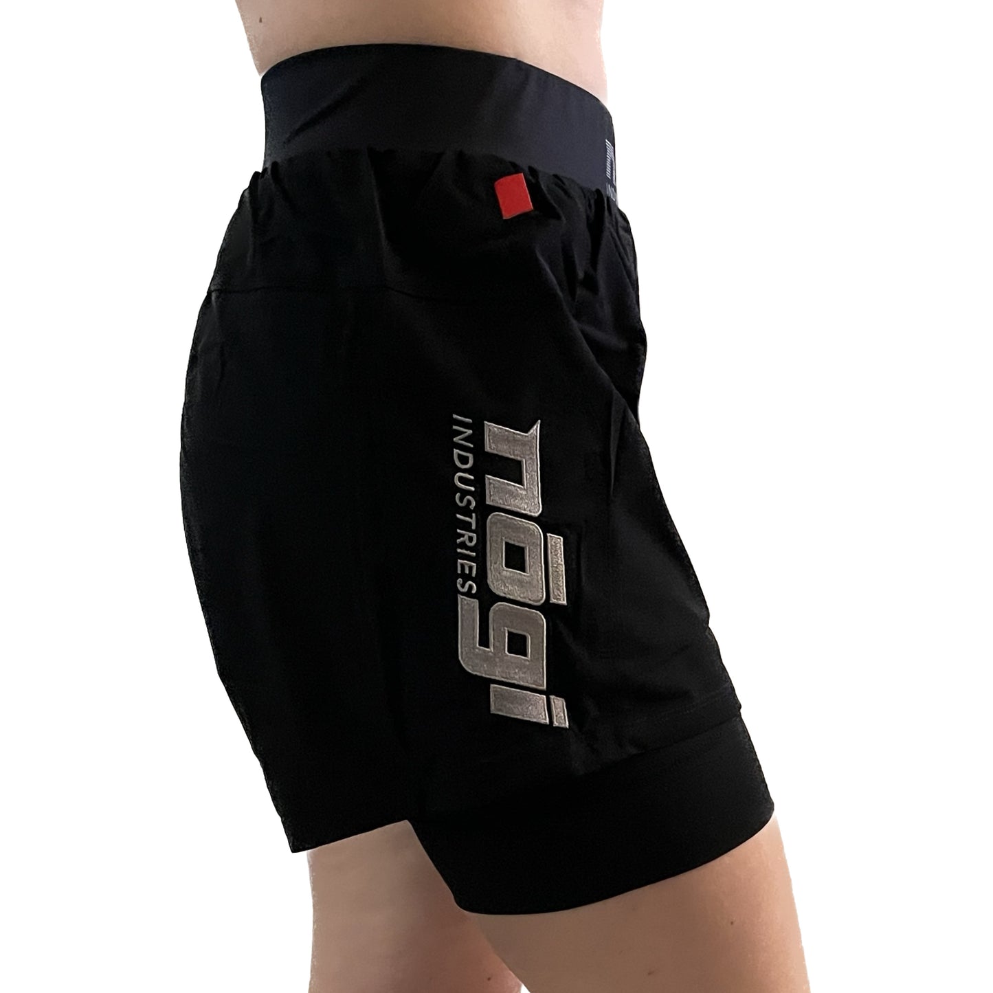 WOMENS Ghost 5" Inseam Premium Lined Grappling Shorts - Obsidian Black