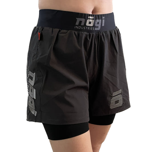 WOMENS Ghost 5" Inseam Premium Lined Grappling Shorts - New Jersey Gray
