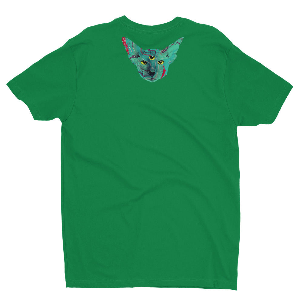 Psychedelic Cat Short Sleeve T-shirt - NoGi USA