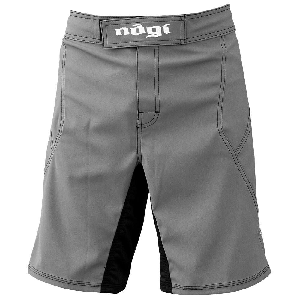 Phantom 3.0 Fight Shorts - Gray by Nogi Industries - MADE IN USA grappling shorts front view