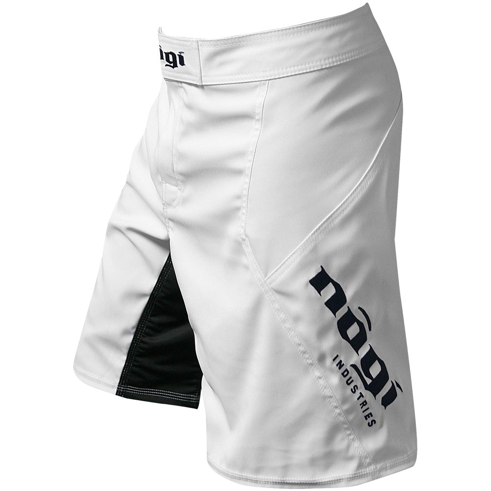 Phantom 3.0 Fight Shorts - White by Nogi Industries - MADE IN USA Left View